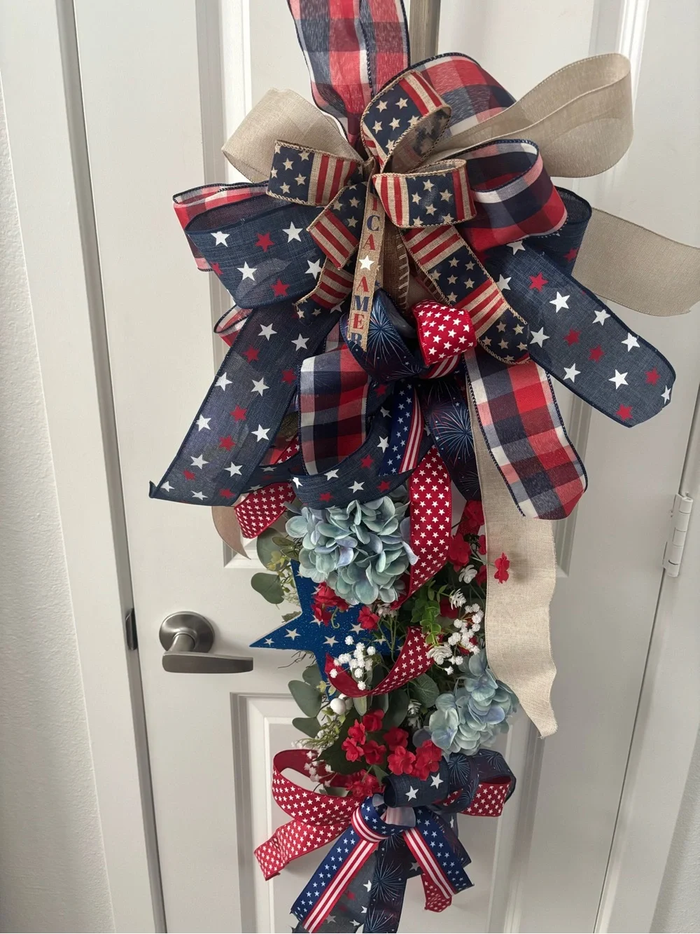 Multi-seasonal Patriotic Door Swag Labor Day Perfect MultiHoliday Final Sale